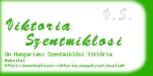 viktoria szentmiklosi business card